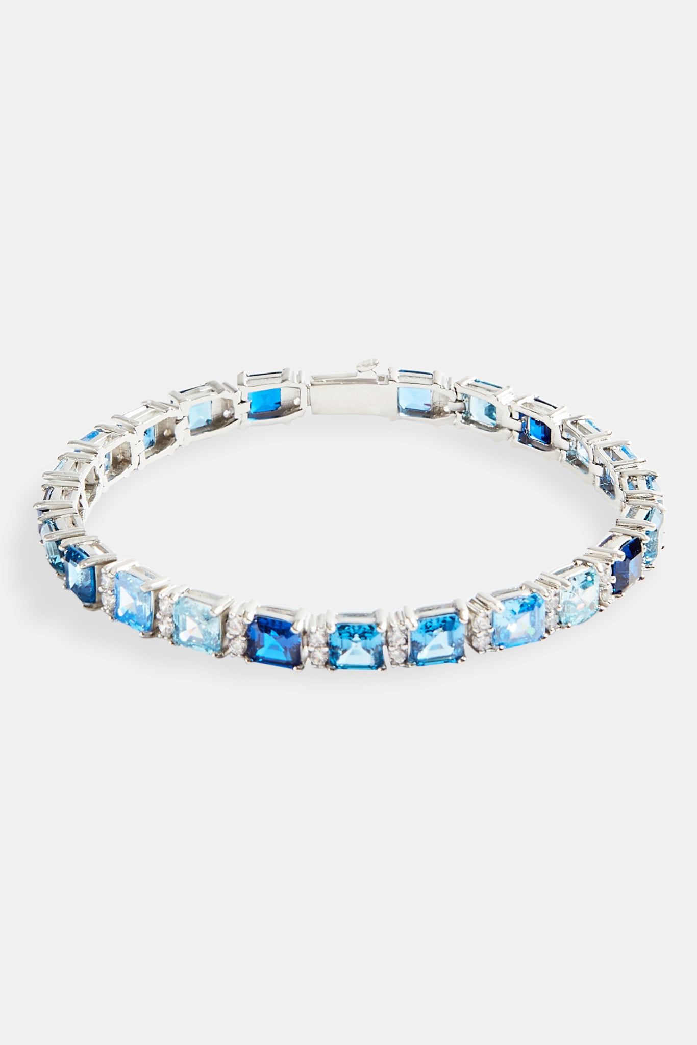 Iced Square Tennisarmband - Blau